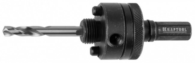 Державка KRAFTOOL для биметаллических коронок "EXPERT" с центрирующим сверлом, d 32-152мм,  ( 29523 )