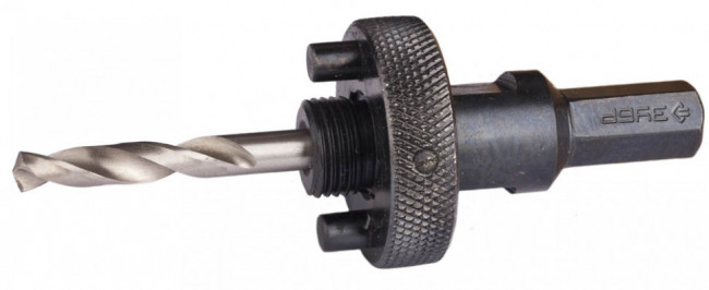 Державка для биметаллических коронок, быстросъемная, пружинный фиксатор, шестигранный хвостовик, d 32-152мм, ЗУБР, ( 29534_z01 ) Державка для биметаллических коронок, быстросъемная, пружинный фиксатор, шестигранный хвостовик, d 32-152мм, ЗУБР, ( 29534_z01 )