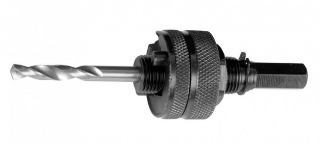 Державка для биметаллических коронок, жесткие штифты, прижимная муфта, шестигранный хвостовик, d=32-152мм, ЗУБР,  ( 29532_z01 ) Державка для биметаллических коронок, жесткие штифты, прижимная муфта, шестигранный хвостовик, d=32-152мм, ЗУБР,  ( 29532_z01 )