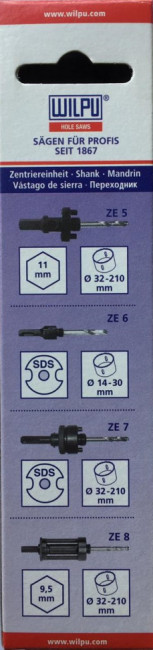 Переходник на коронку Bi-metall ZE6 SDS-plus (14-30мм), WILPU, (3030600001 ) Переходник на коронку Bi-metall ZE6 SDS-plus (14-30мм), WILPU, (3030600001 )